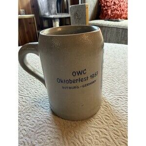 Lowenbrau Munich Rare Vintage German Beer Mug Stein Stone Ware 0.5 L W. Germany